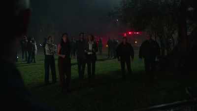 CARRIE: That's him!
He pushed his way in - 9-1-1