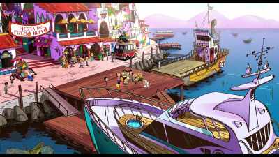 - [Casagrandes cheer]
- [boat horn honks] - The Casagrandes Movie