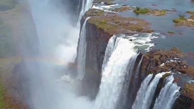 Cascading over Victoria Falls, - A World of Calm