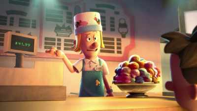 [cash register beeping]
That'll be 41.99. - Big Nate