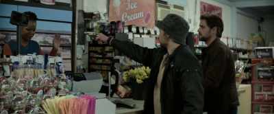 -[cash register clacking]
-[door sensor beeping] - Brazen