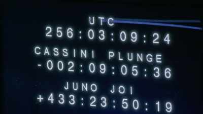Cassini is so far away,
it will take the message, - Cosmos: Possible Worlds