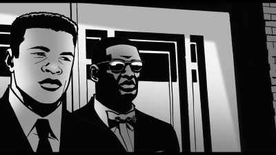 Cassius and Rudy
and a few others come out. - Blood Brothers: Malcolm X and Muhammad Ali