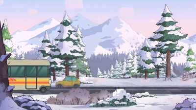 - CAST: ♪ Over the river and
through the woods ♪ - It's Pony