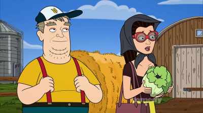 [cat meows]
[eagle screeching] - Corner Gas Animated