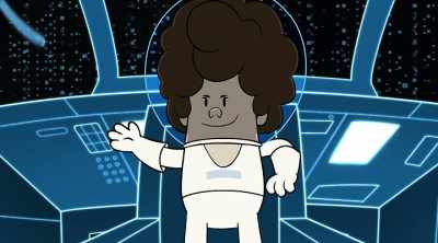 -[cat yowls]
-♪ I'm the lightning round ♪ - The Epic Tales of Captain Underpants in Space