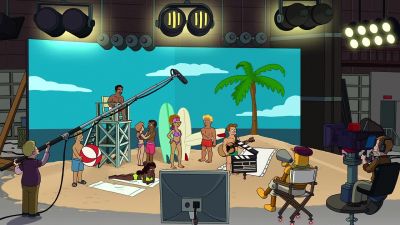 Catastrophe Beach Party.
Scene One. - Futurama