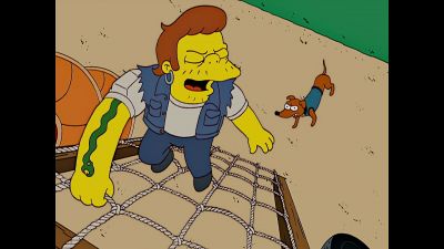 Catch me if you can,
little bow-wow. - The Simpsons