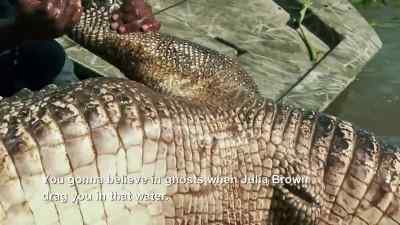 Catching alligators so big, - Swamp People