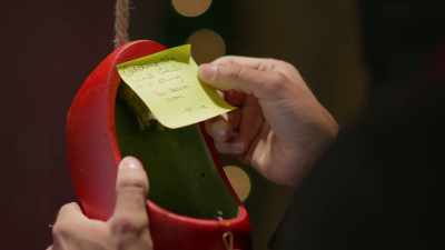"Catching the wind while it's strong.
Be down soon. Mia." - Christmas on Windmill Way