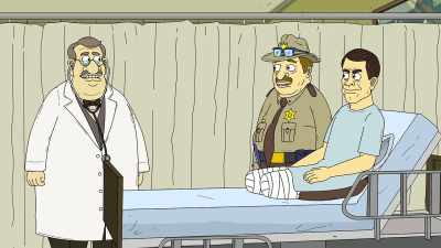 'Cause you qualify for our
all-new bionic limb plan! - Momma Named Me Sheriff