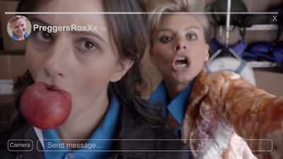 'Cause right here, I got a lady   who's been hog bit. - Rob Riggle's Ski Master Academy