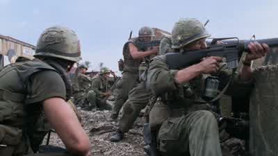 Cease fire, he's there. - Full Metal Jacket