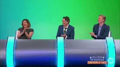 (CELIA LAUGHS)
(ART CHANTS) Hey! - Would I Lie to You?