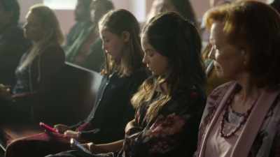[cell phone buzzes] - The Girl from Plainville