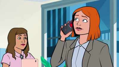 [ Cellphone rings ] - Birdgirl