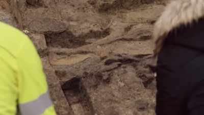 Centimetres beneath my knees
right now are potentially the bones - Raiders of the Lost Past with Janina Ramirez