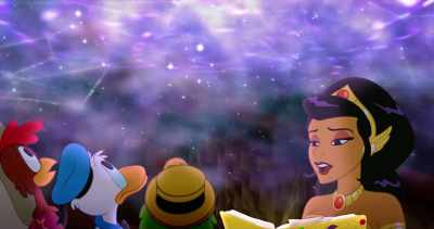 Centuries ago, a dark wizard
named Lord Felldrake - Legend of the Three Caballeros