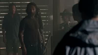 Shh. It's nice to meet you. You said he had a weapon? - The Walking Dead