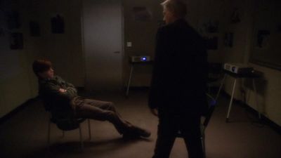 [chair bangs,
Nick grunts] - NCIS