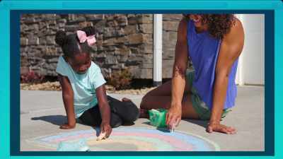 - Chalk drawings are a great
way to support your community, - The Power of We: A Sesame Street Special