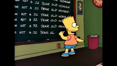 (chalk screeches) - The Simpsons