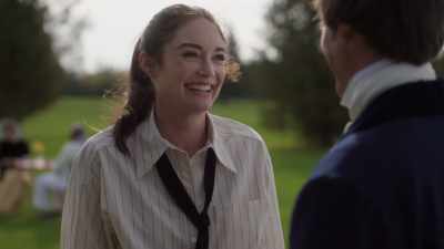 - "Challenge."
- [both laugh] - Paging Mr. Darcy