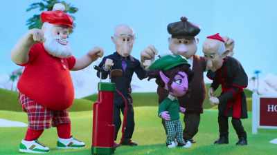 (chanting):
Candy's the man!
Candy's the man! - Santa Inc.
