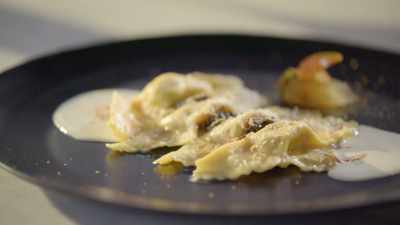 [Charles] Today Rodrigo and I
made pumpkin ravioli, - The Final Table