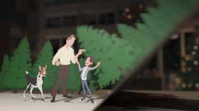 Charlie helped Jenna and Robert
find the perfect tree. - Pups Alone