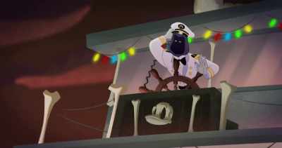 (Charon on speakers):
This is your captain speaking. - Legend of the Three Caballeros