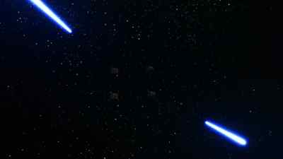Chasing a pirate ship.
They want to steal their cargo. - Battle Beyond the Stars