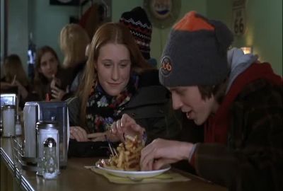 Check it out French fry log cabin - Snow Day