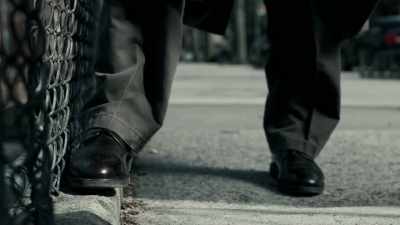 Check it out. No more sandals. - The Night Of