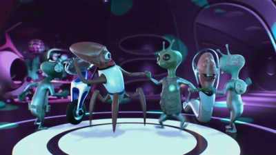 [cheerful babbling] - Alien TV