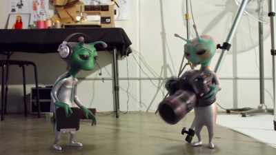 [cheerful shouting] - Alien TV