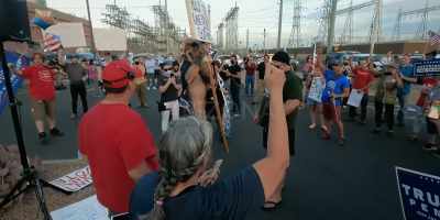 -(cheering) -Jacob Chansley:
We are taking the nation back. - Stopping the Steal