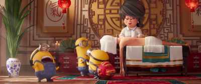 [cheering, laughing] - Minions: The Rise of Gru