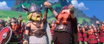 -(cheering)
-Really? A feast? For me? - Playmobil: The Movie