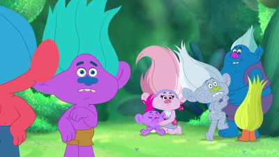 -[cheering]
-[record scratches] - Trolls: The Beat Goes On!