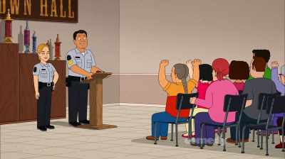 [cheering]
Rhubarb! - Corner Gas Animated