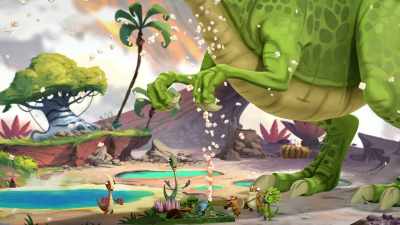 -(cheering)
-(roars) - Gigantosaurus