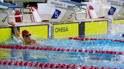 [cheering] - Swimming for Gold