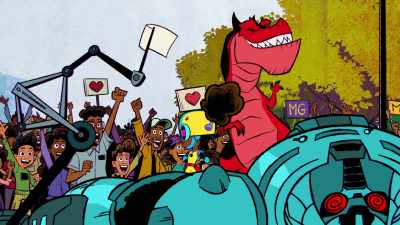 [cheering] - Marvel's Moon Girl and Devil Dinosaur