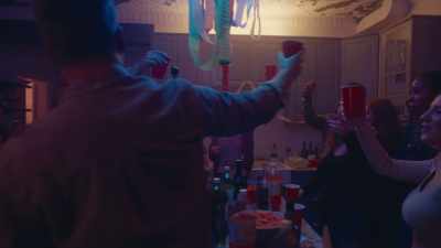 -Cheers to the Vikings!
-[everyone cheering] - Friday Night Sext Scandal