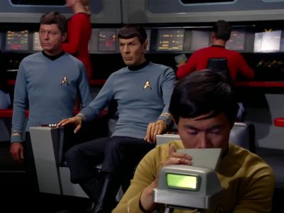 [Chekov]
Deflection point minus 7. - Star Trek
