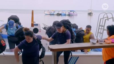 CHELSEA: We pulled in on the second
boat, pretty disheartened - The Amazing Race