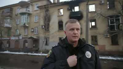 CHERNOV [voice-over]:
And then he asks once more. - 20 Days in Mariupol