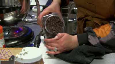 [Cheryl] And I'm making
a peanut butter cookie - Halloween Cookie Challenge