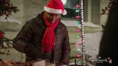 Chestnuts literally roasting
on an open... cart grill. - The Mistletoe Inn